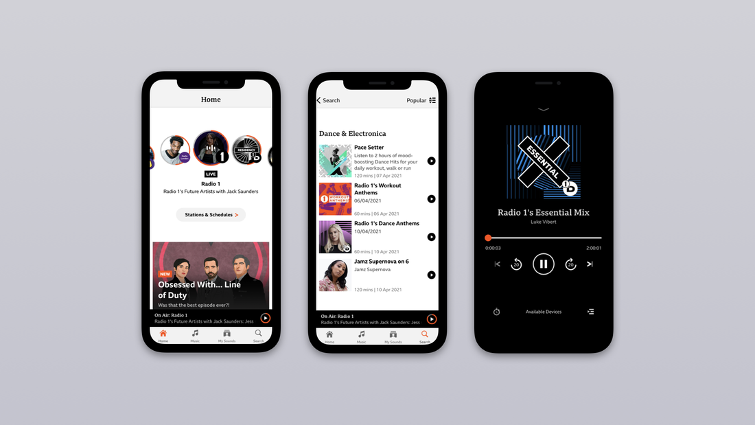BBC Sounds Mobile Interface