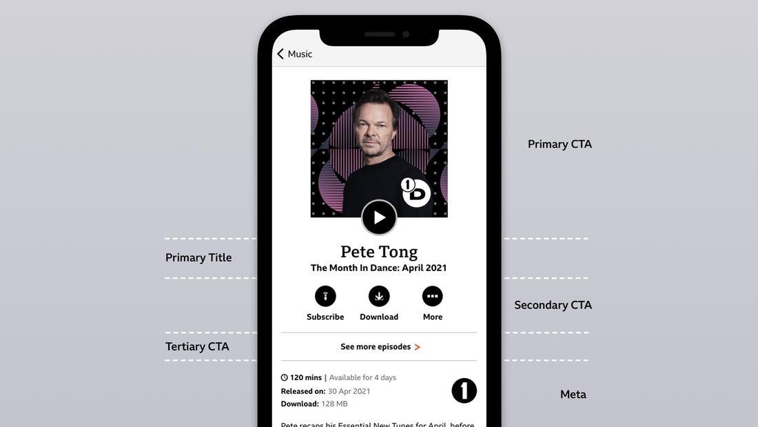 BBC Sounds UI Detail